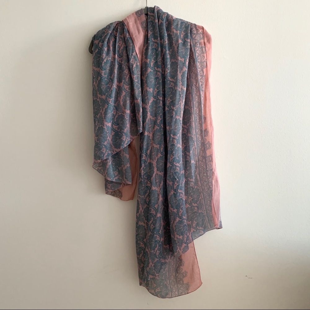 Pink & Turquoise Blue Scarf